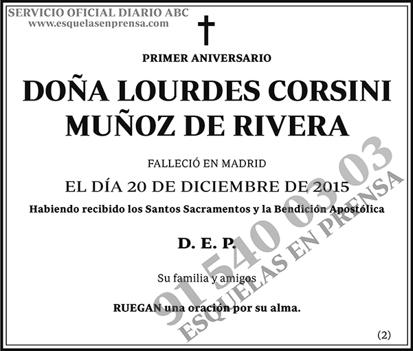 Lourdes Corsini Muñoz de Rivera